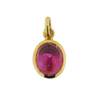 Pendentif En Or 18 Carats Avec Une Tourmaline Rose De 12 Carats - Bijou Occasion | Pendentif Or Jaune Pierre Fine