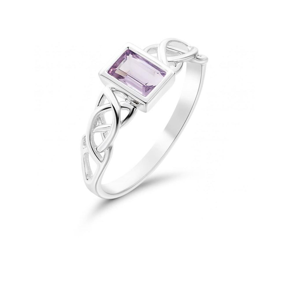 Lot De 10 Bagues En Argent 925 Plaqué Avec Améthystes Et Pierres Précieuses - Taille Ajustable