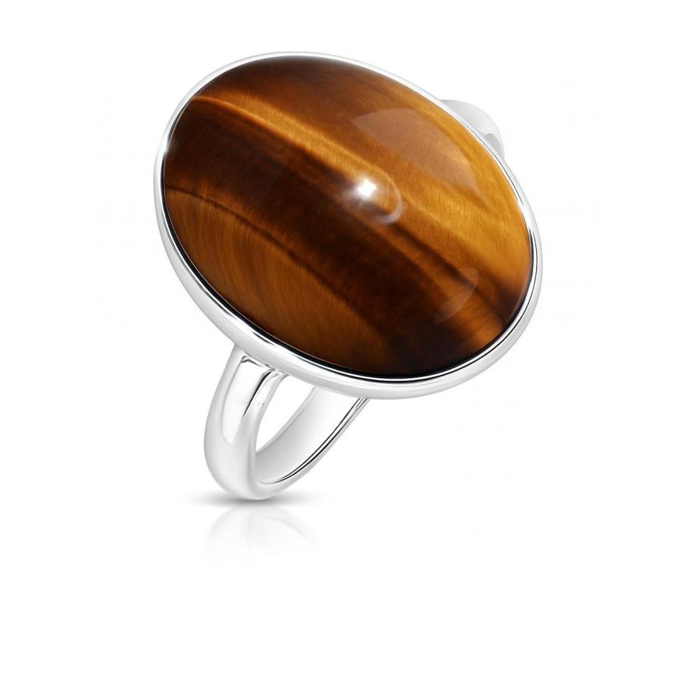 PIERRE PRÉCIEUSE OVALE naturelle oeil de tigre 31,00 cts cabochon