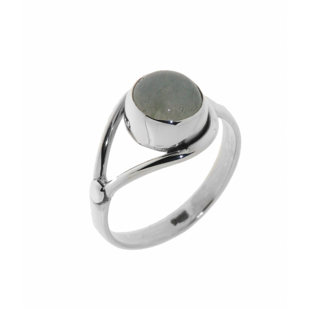  Bague  Argent  Aventurine Ronde  8mm Ref 24114