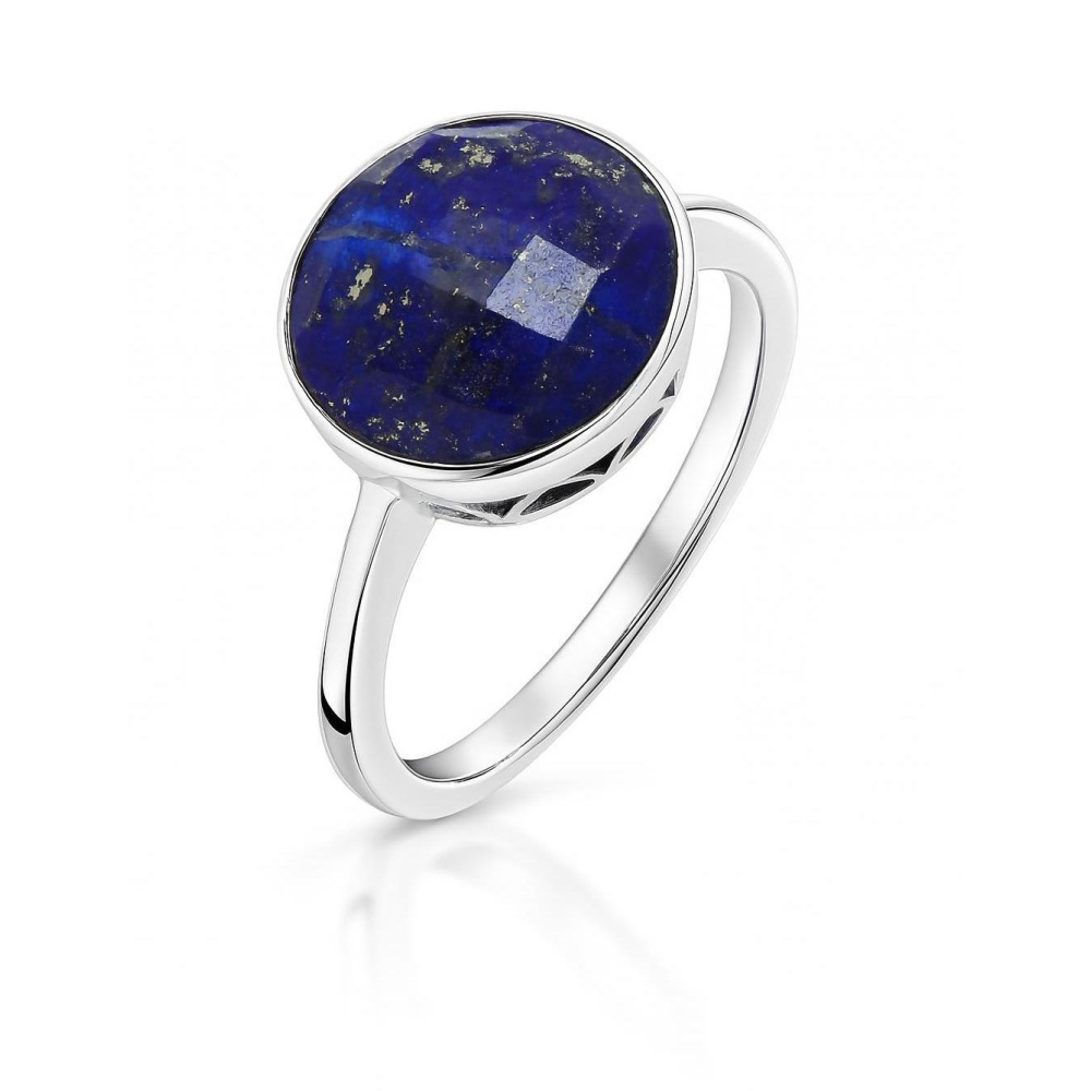 Bague Argent Avec Améthyste Et Lapis Lazuli - Argent Massif Ou Vermeil, Taille T56 - Occasion, à Vérifier