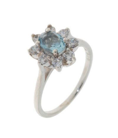 bague argent coeur pierre bleu oxyde de zirconium blanc bague argent coeur pierre bleu oxyde de zirconium blanc