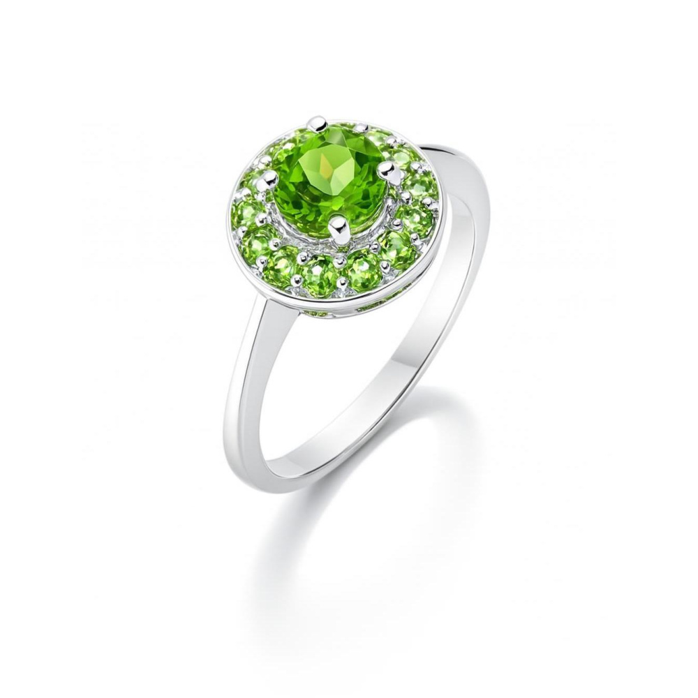 Bague Femme Argent 925 Opale Péridot - LetsBuySilver - Taille 62