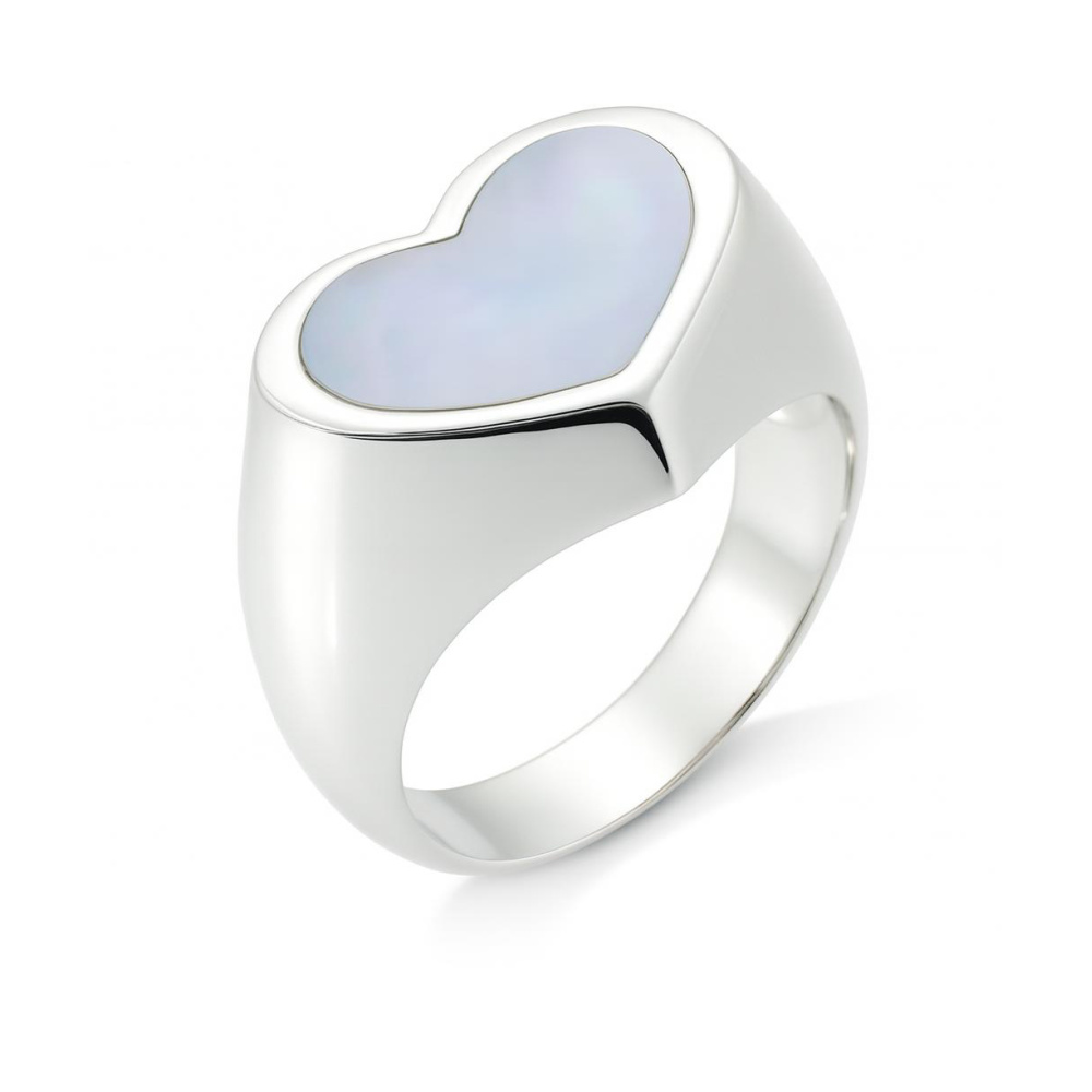Bague En Argent 925/1000 Avec Nacre Blanche - Taille 54 (diamètre ~17,3 Mm) - Neuf Avec étiquettes