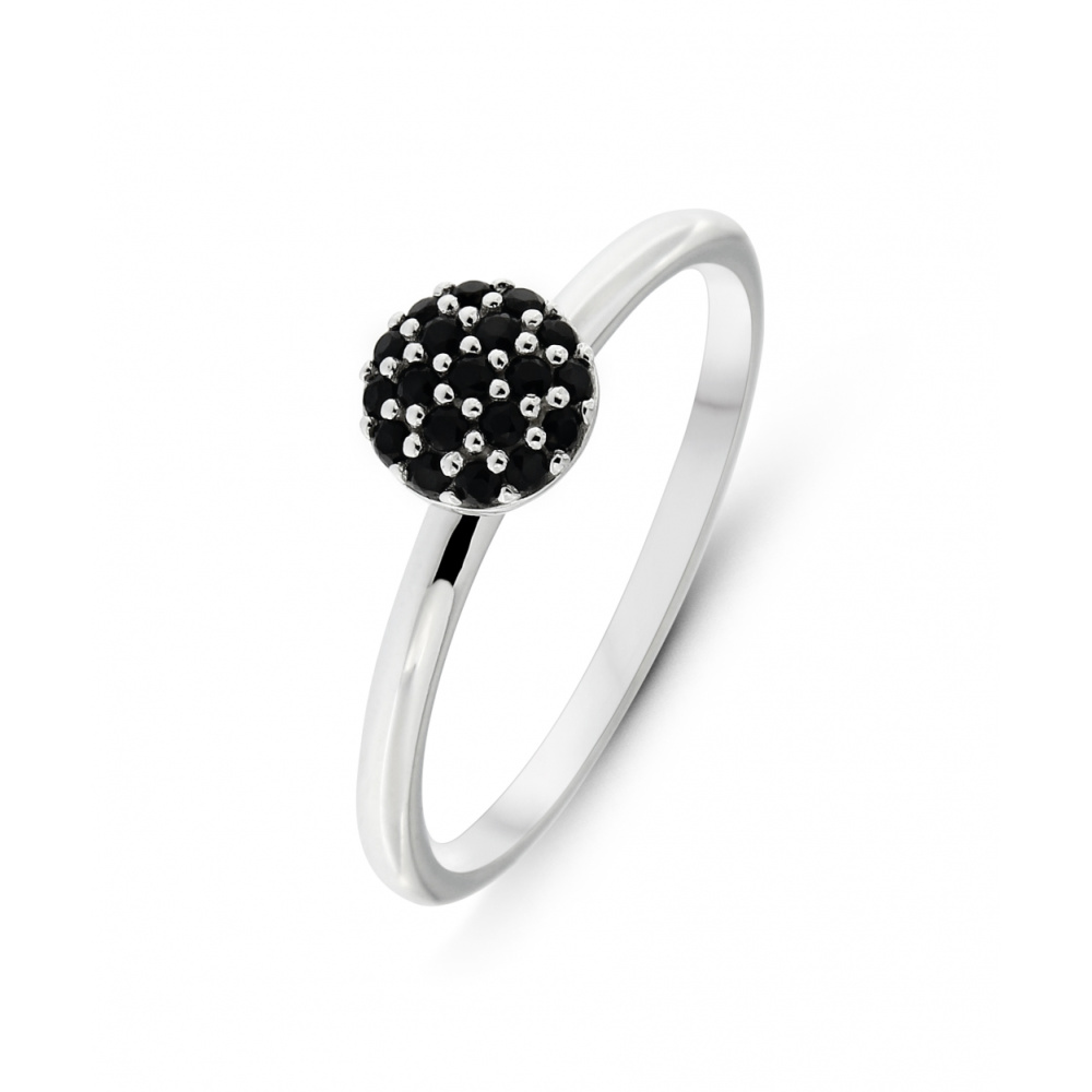 Bague oxyde de zirconium noir Outlet