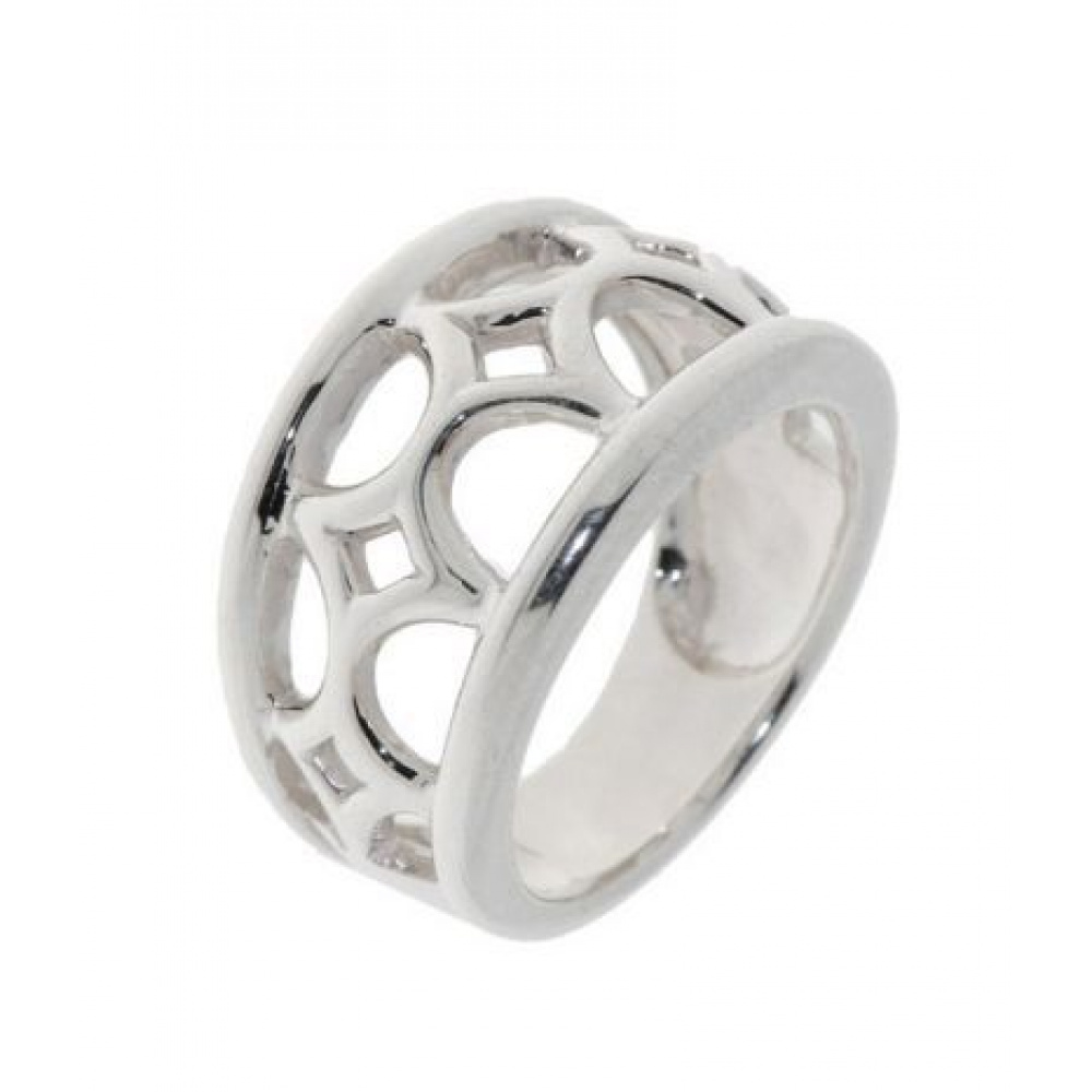 Bague fantaisie ajouree en Argent 925 - Bijoux Femme