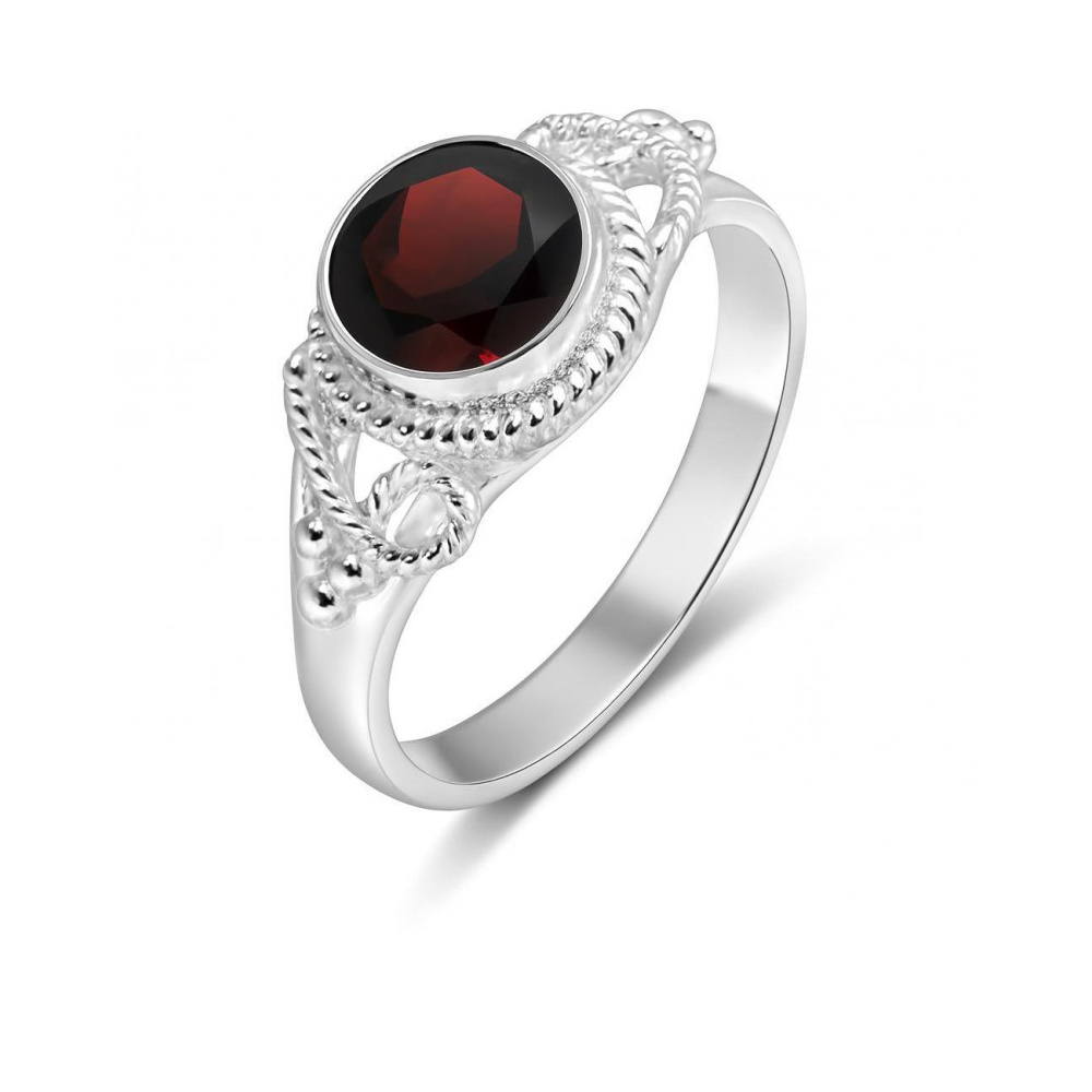 Bague Femme Argent 925 Fait Main - Pierre Rose - Sans Marque