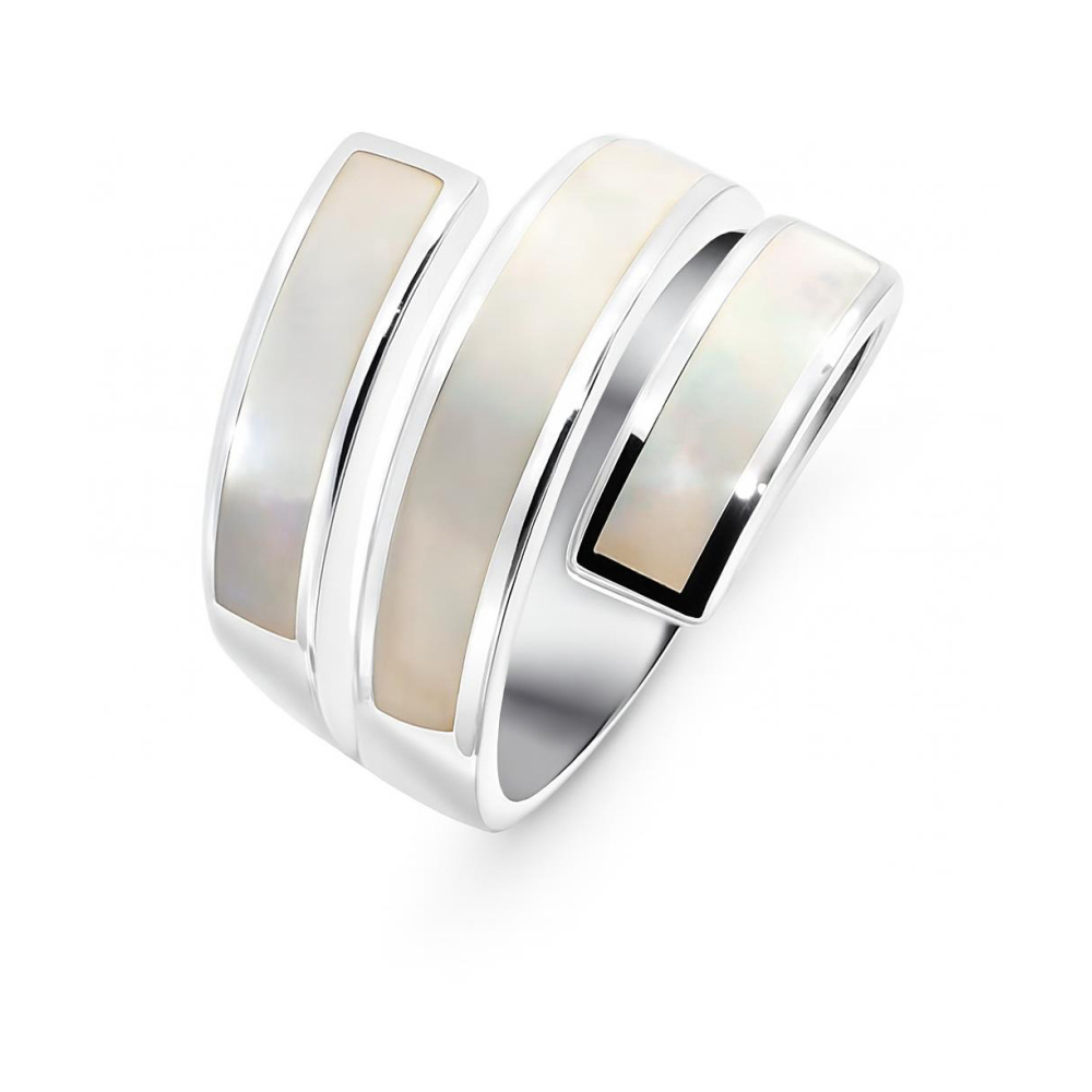 Bague En Argent 925 Avec Nacre Blanche - Taille 52 (6) - Neuf Avec étiquettes