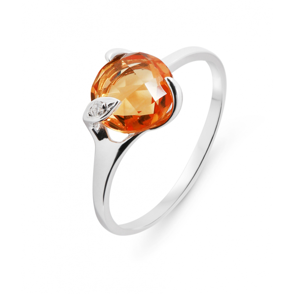 bague or blanc et citrine bague or blanc et citrine
