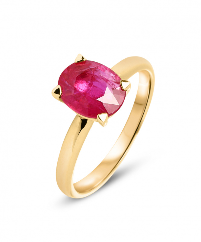bague solitaire rubis or jaune bague solitaire rubis or jaune
