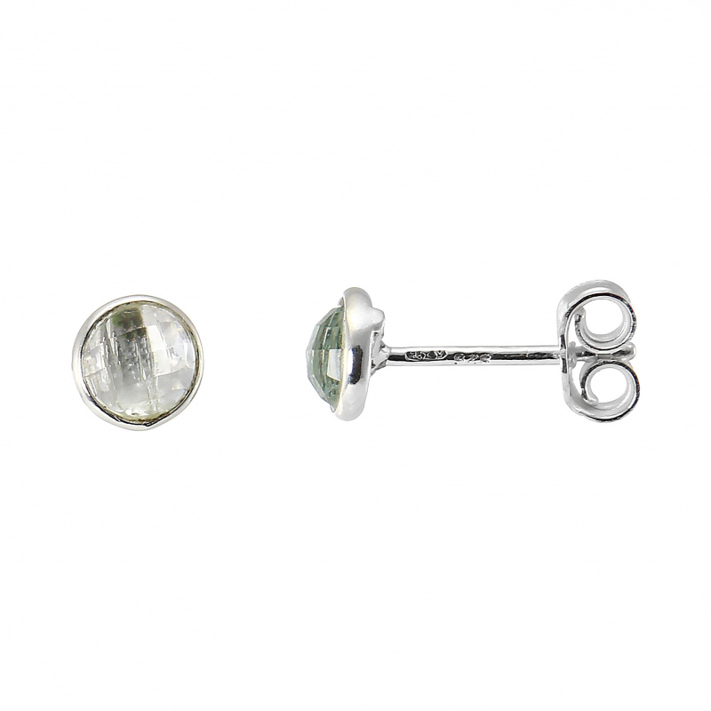 Boucles D'oreilles Pendantes En Argent 925 - Topaze Bleue & Diamant, Pierres 0.86 Carat