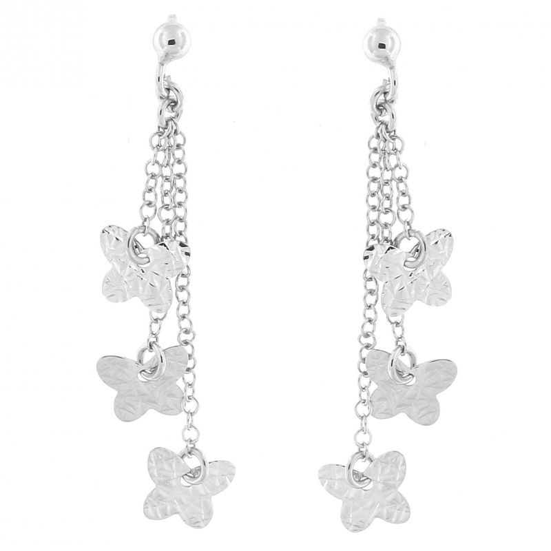 boucles d'oreilles pendantes papillons argent boucles d'oreilles pendantes papillons argent