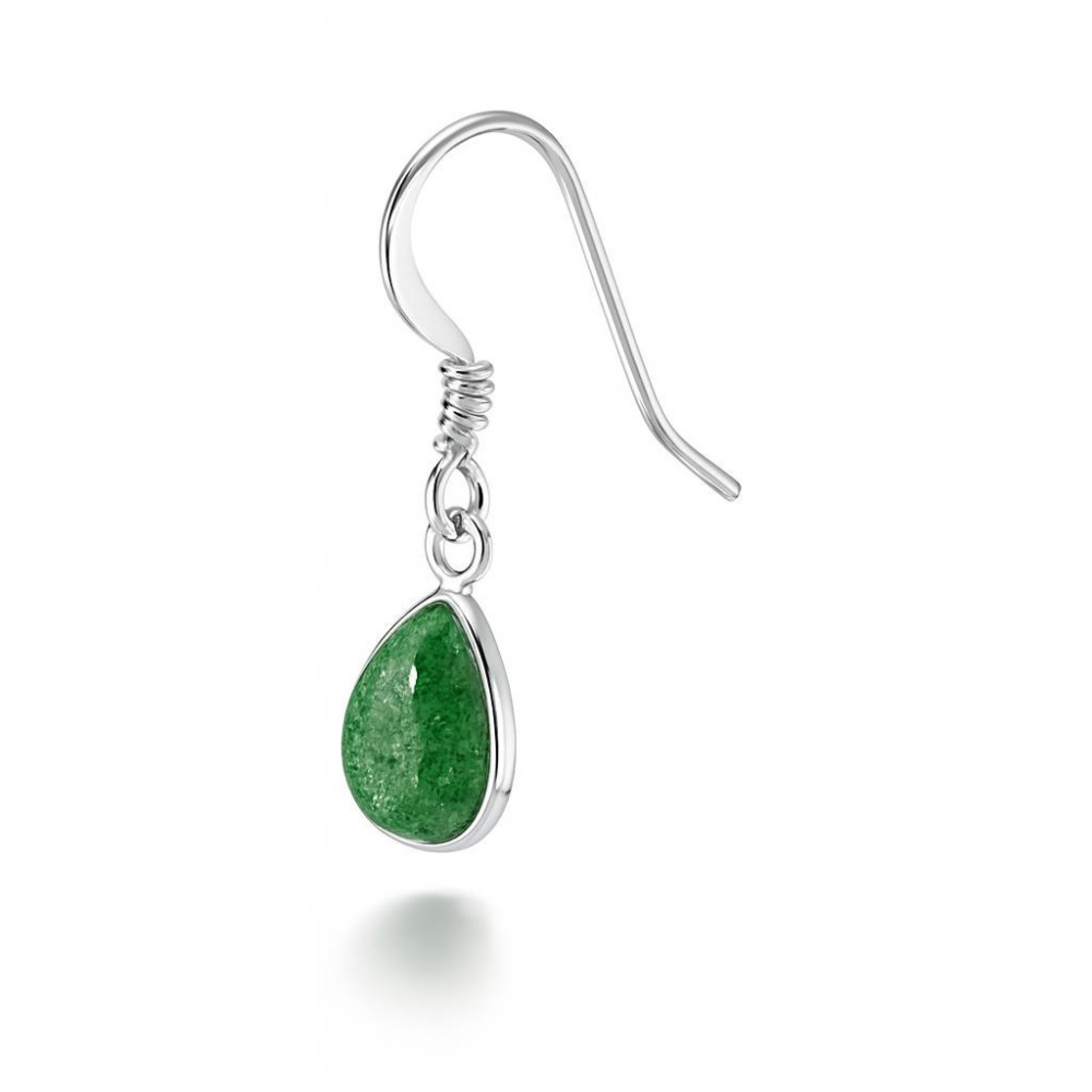 Boucles D'oreilles Pendantes 3 Boules Aventurine Verte – Coco Papaya – Neuves Avec étiquettes