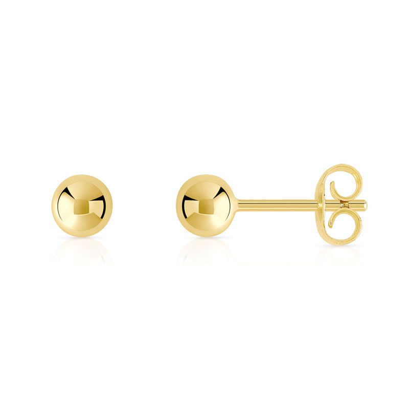 Boucles d'oreilles boule or jaune