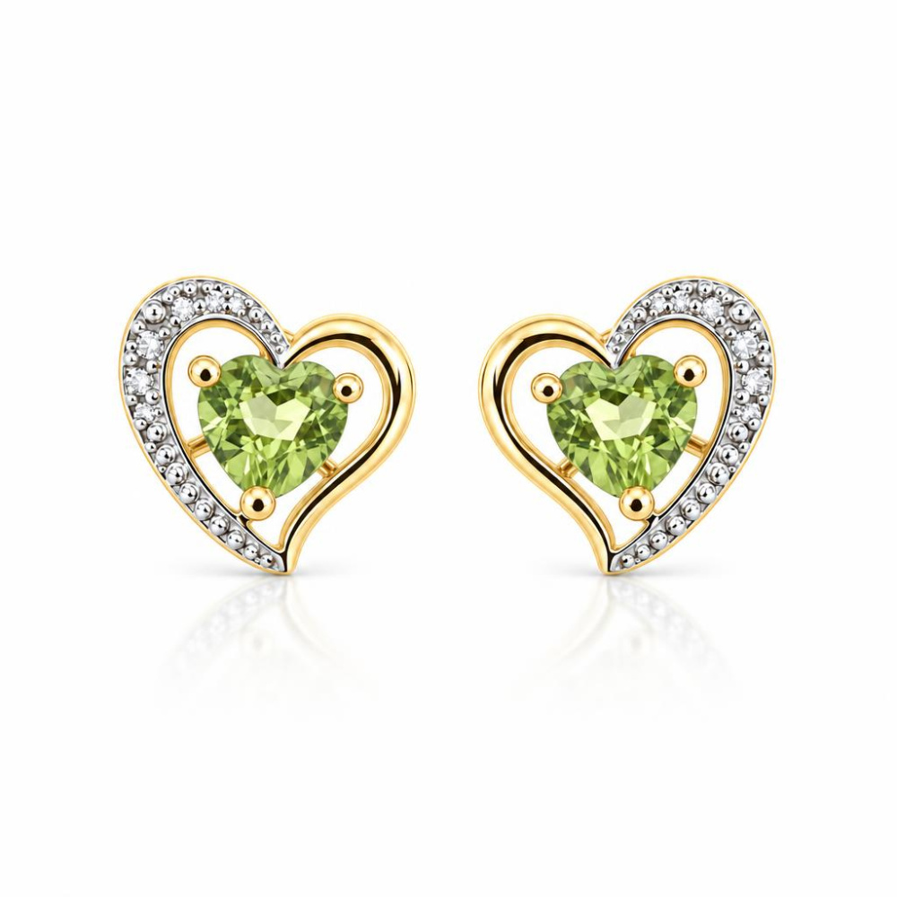 Boucles D'oreilles Cœur Diamant Cz Rose Or 18K - Neuf Avec étiquettes, Bijou Femme
