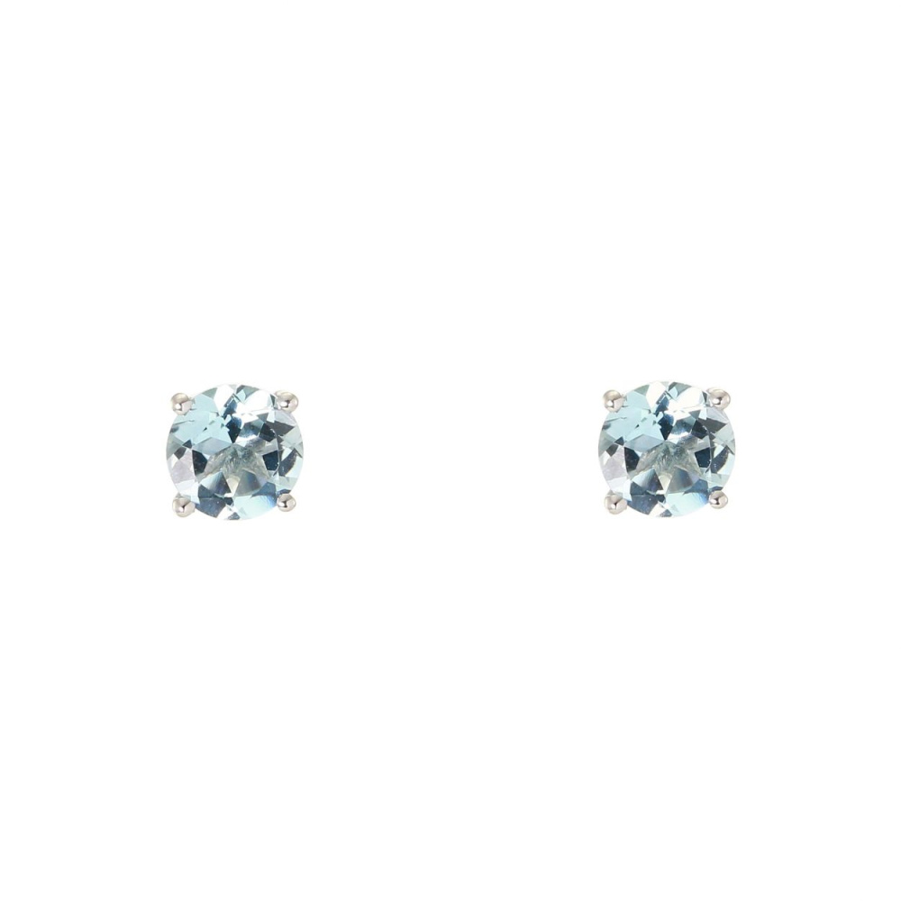 Boucles D'oreilles Pour Femme En Or 9 Carats (375/1000) Avec Topaze Bleue Poire - 7mm X 5mm, Neuves Avec étiquettes