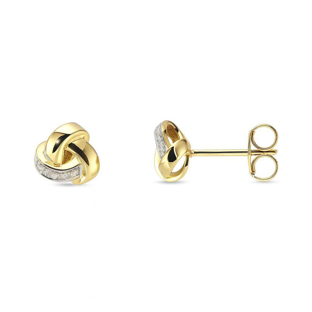 Boucles d'oreilles Or Jaune 750 motif