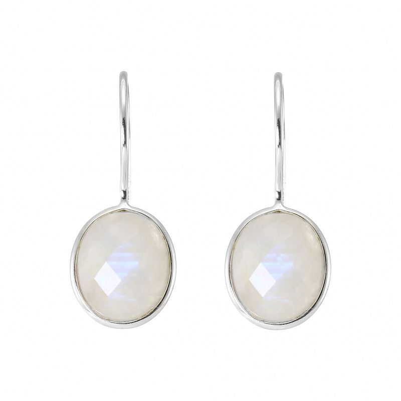 Boucles D'oreilles Opaline De Feu Argenté Le Bijou Français - Neuves, Livraison Rapide