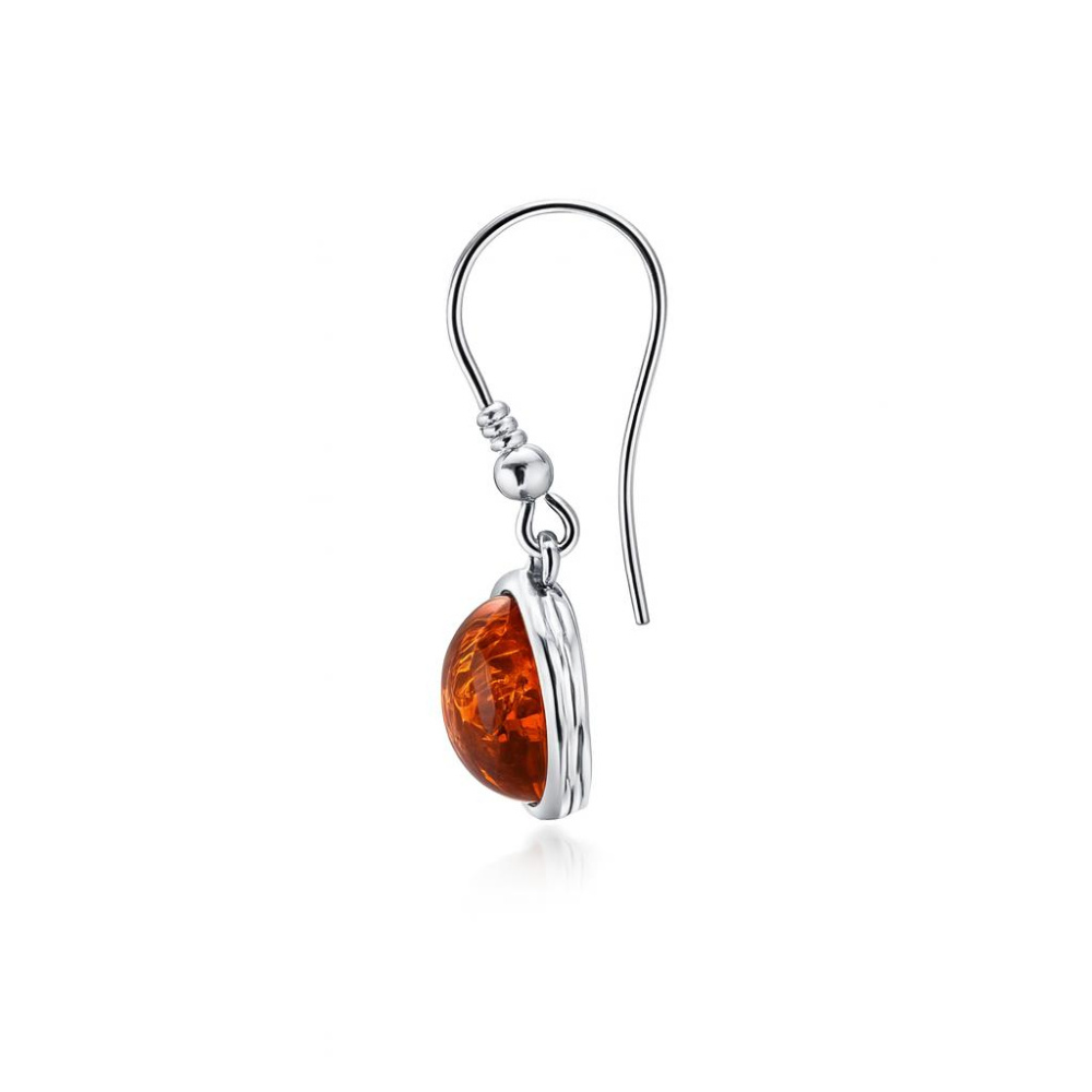 Boucles D'Oreilles Pendantes En Argent 925 - Ambre, Onyx, Grenat, Cristal - Style Bohème - Fait Main