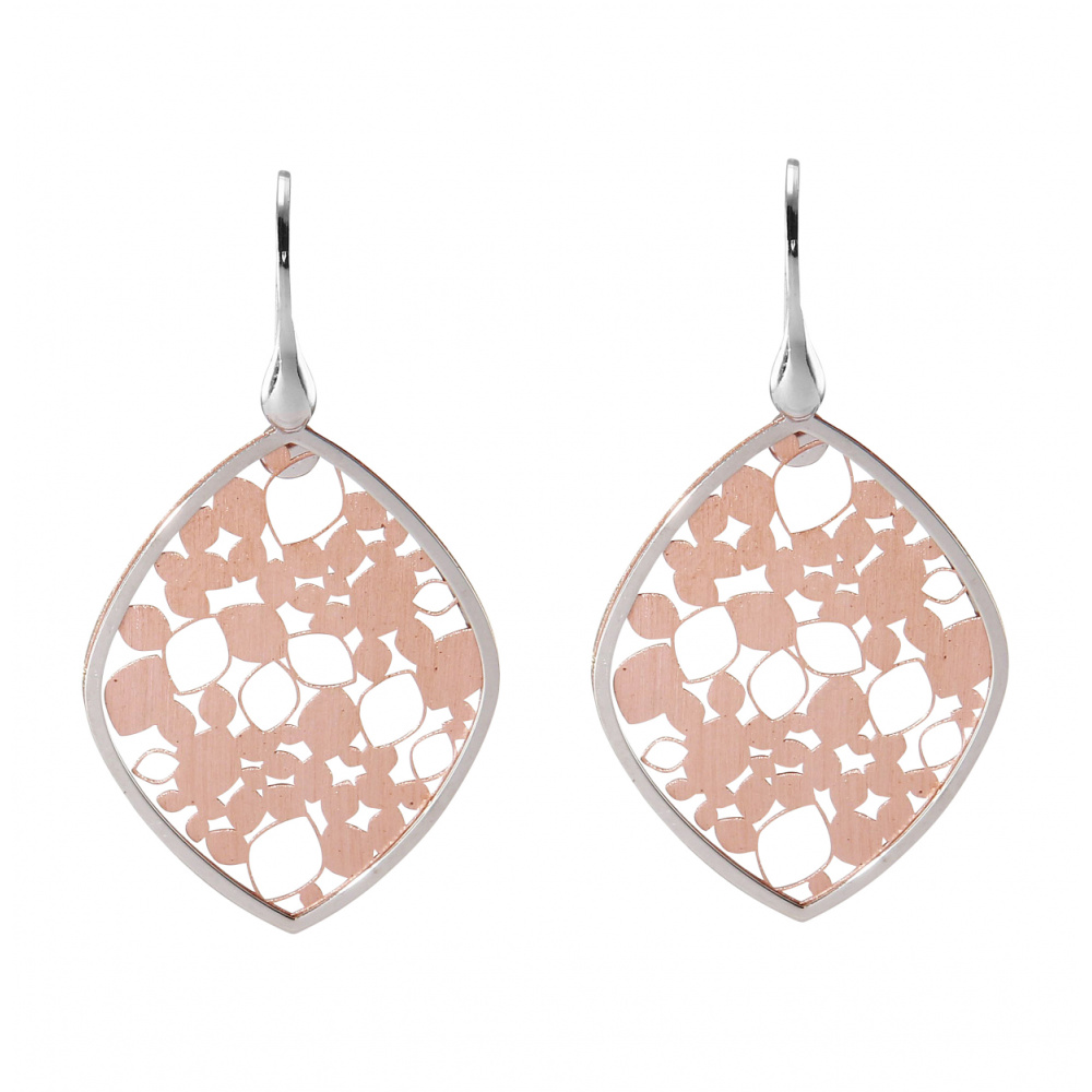 Boucles D'oreilles Pendantes Légères En Tons Or Et Argent - Bijoux Français - Livraison Rapide