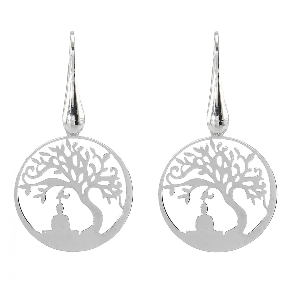 boucle d’oreille arbre de vie argent