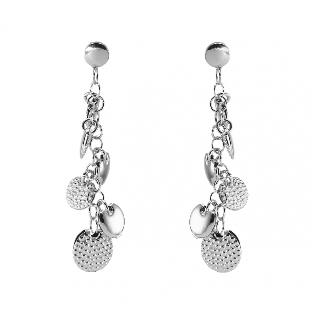 Pendant D Oreilles Argent Zircone Rhodie 613853