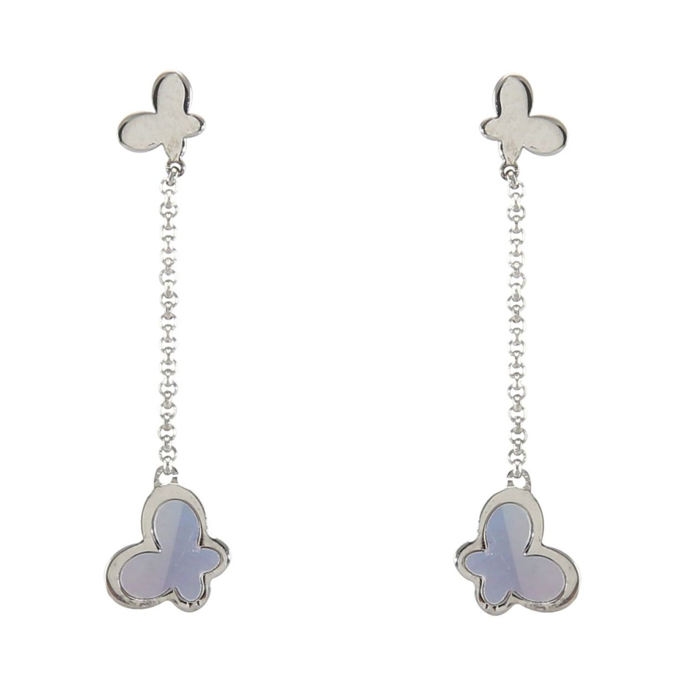 boucles d'oreilles pendantes papillons argent boucles d'oreilles pendantes papillons argent