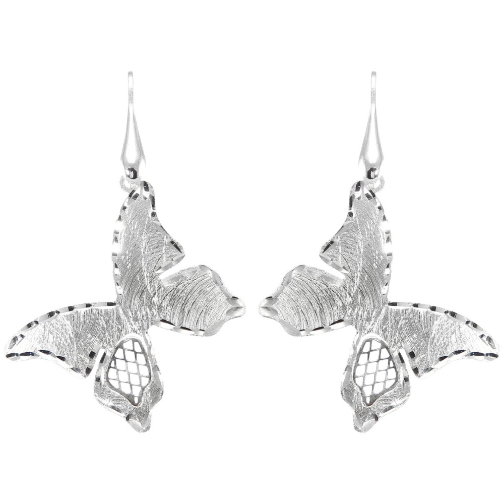 boucles d'oreilles pendantes papillons argent boucles d'oreilles pendantes papillons argent