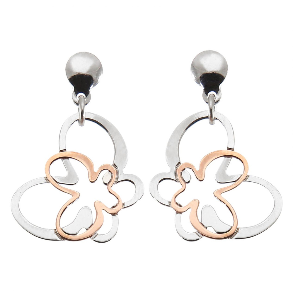 boucles d'oreilles pendantes papillons argent boucles d'oreilles pendantes papillons argent
