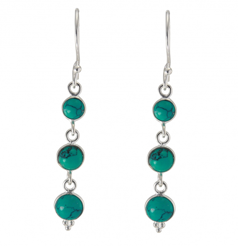 boucles d'oreilles pendantes turquoise boucles d'oreilles pendantes turquoise