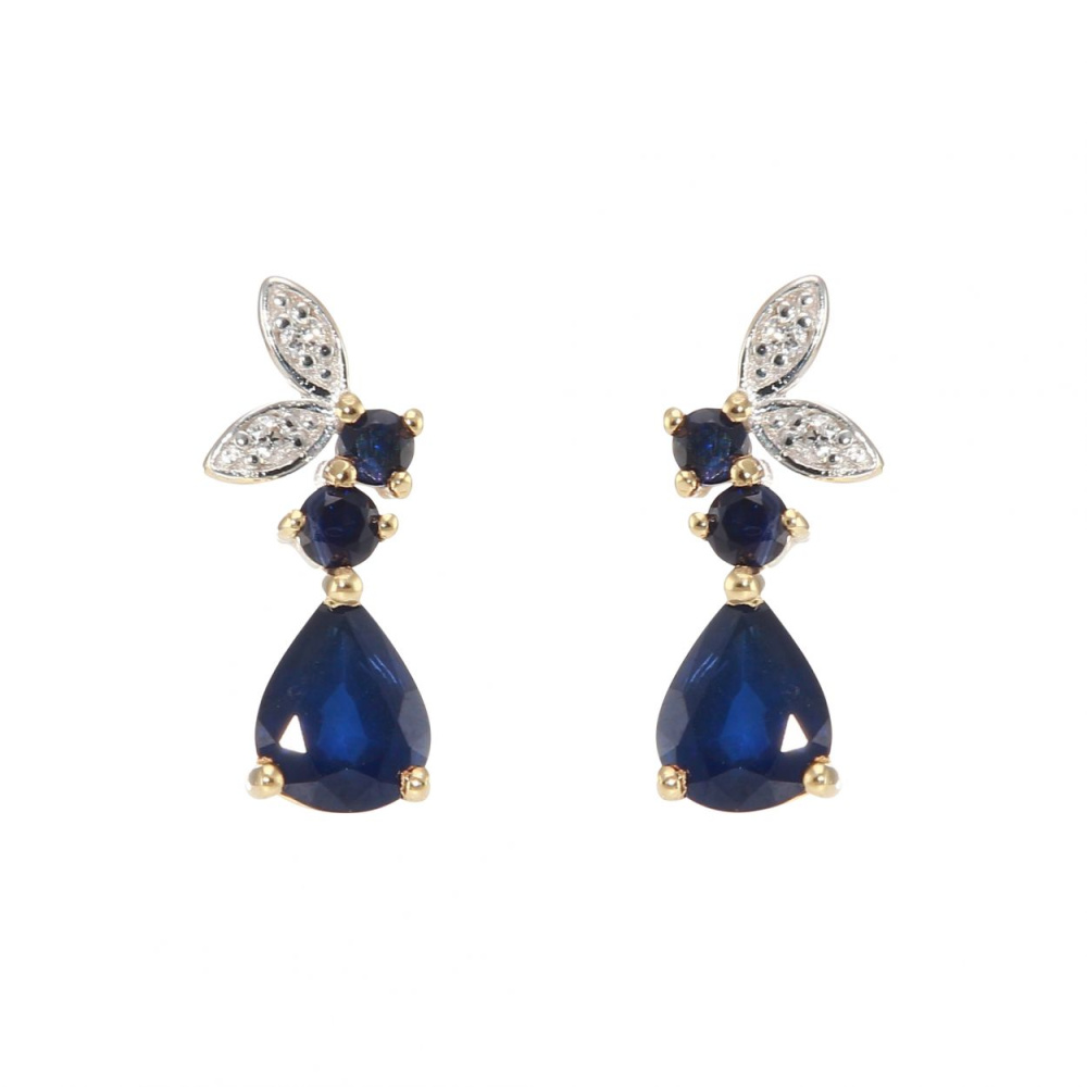 OEIL PROTECTION SAPHIR BLEU /  PLAQUE OR JAUNE