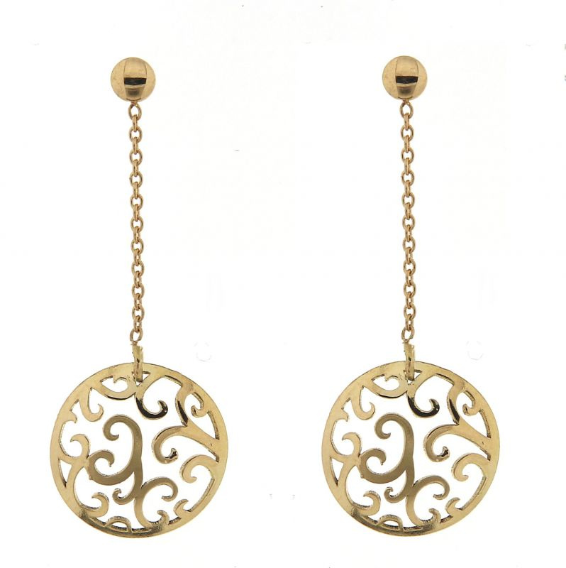 Boucles d'oreilles pendantes en Or Jaune 750 Ref. 42093