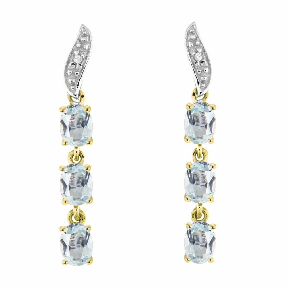 boucles d'oreilles pendantes aigue marine boucles d'oreilles pendantes aigue marine