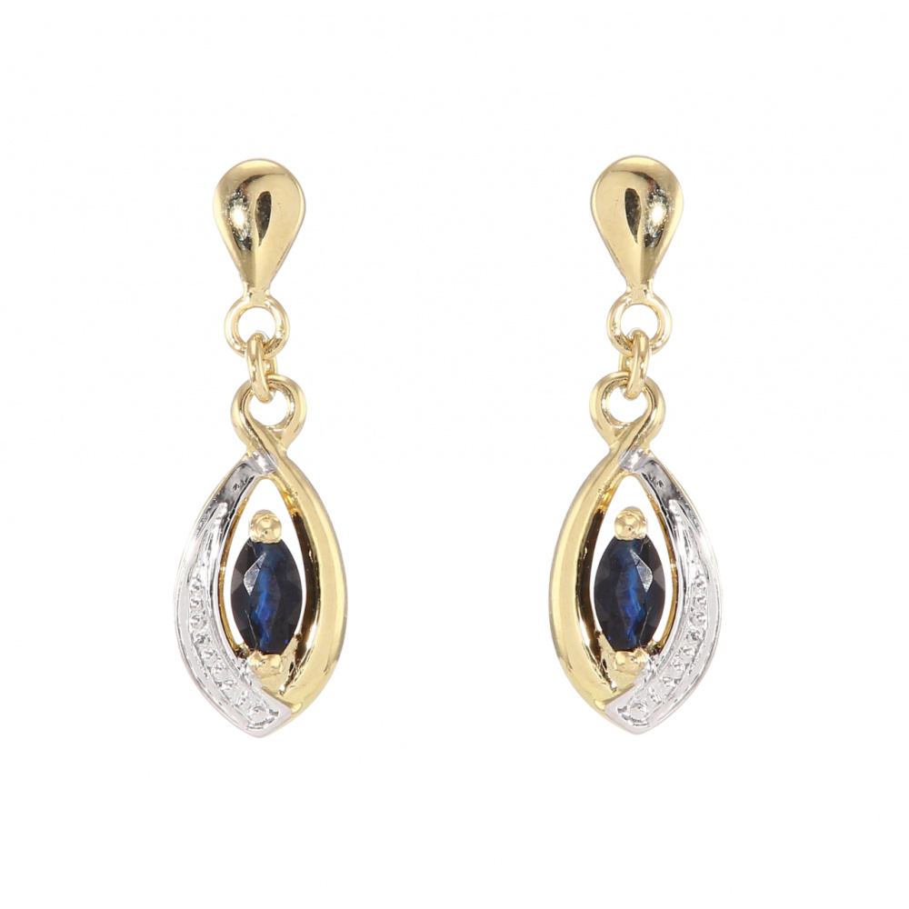 boucles d'oreilles pendantes or et saphir boucles d'oreilles pendantes or et saphir