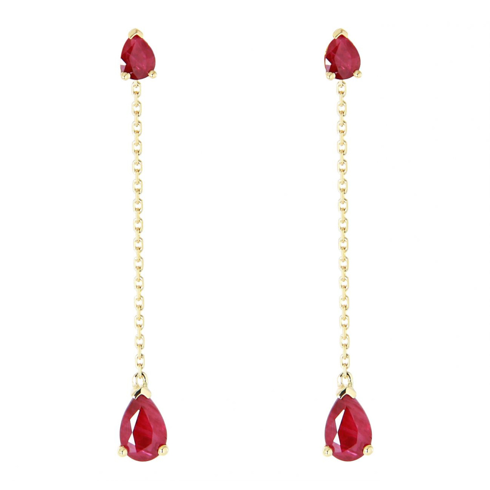 boucles d'oreilles pendantes or et rubis boucles d'oreilles pendantes or et rubis
