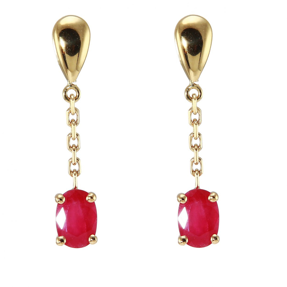 boucles d'oreilles pendantes or et rubis boucles d'oreilles pendantes or et rubis