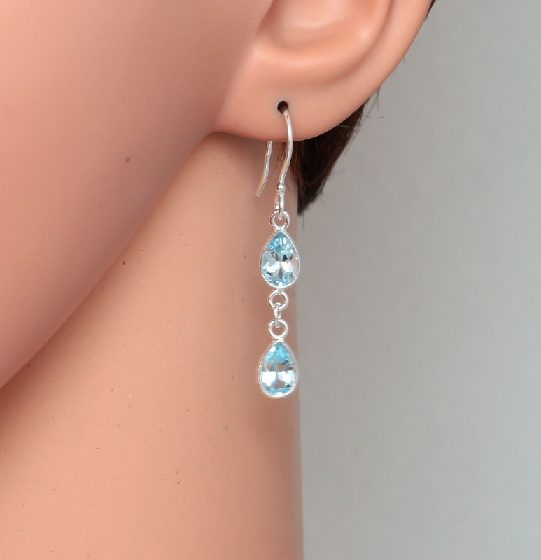 boucles d'oreilles pendantes bleues boucles d'oreilles pendantes bleues