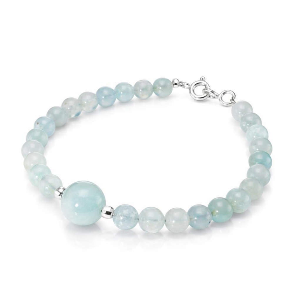 Bracelet Homme Aigue Marine - Paix Intérieure et Communication