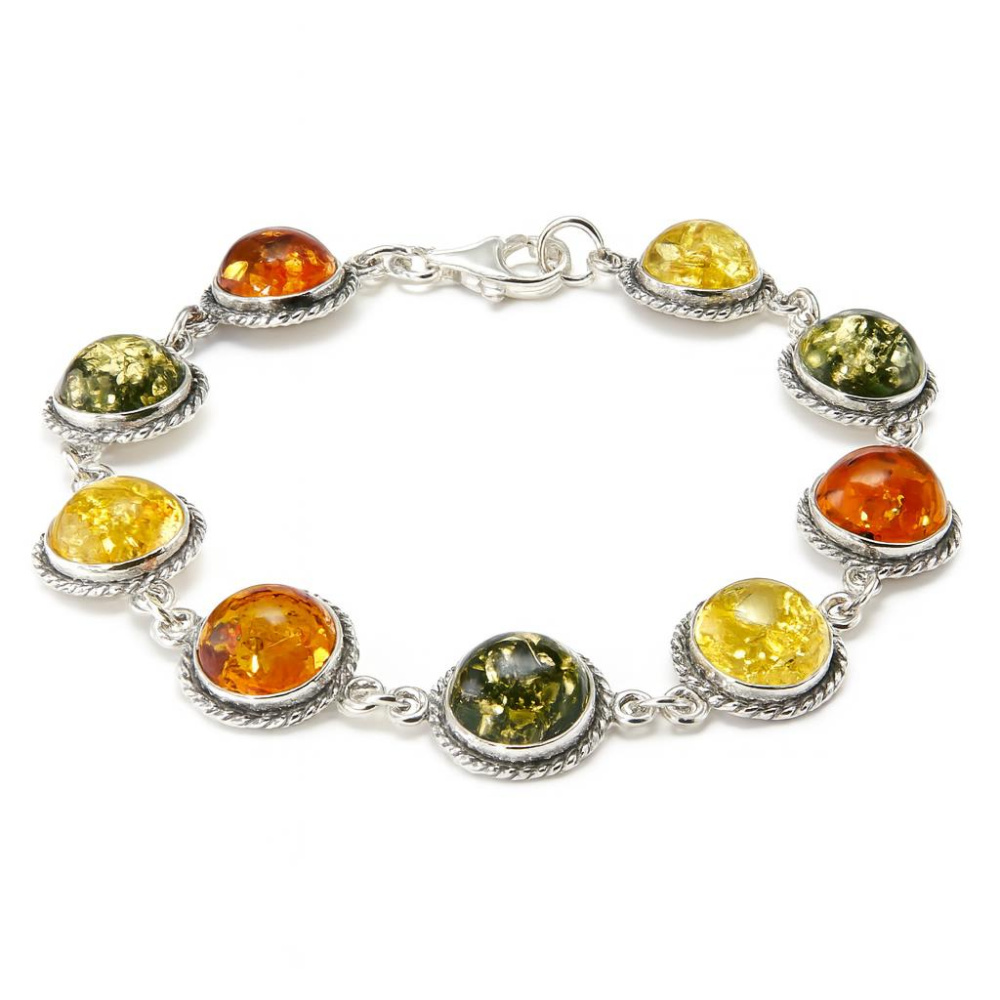 Bracelet 925 Tout Argent Etoile Laque Turquoise Boules Turquoise C2990