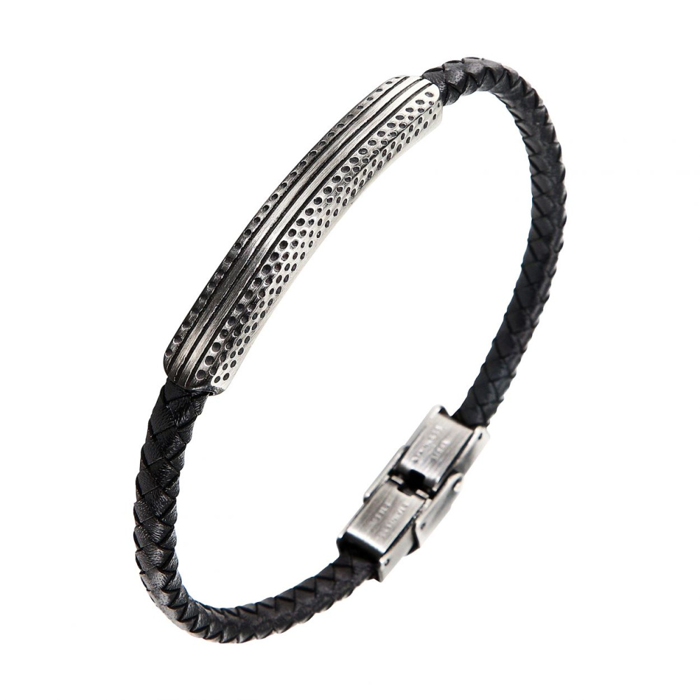 Bracelet Cuir et Acier pour Homme Ref. 47373