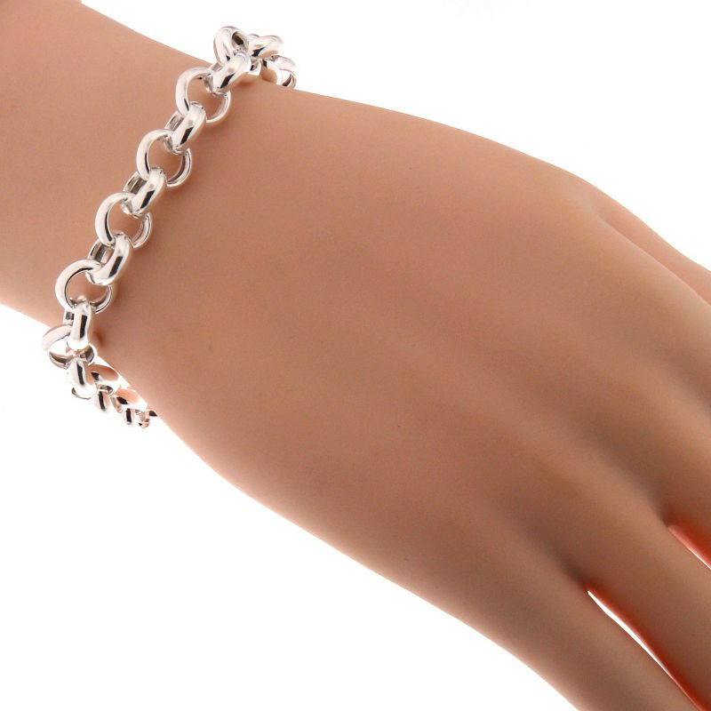 Bracelet en Argent 925 maille Jaseron 8.5mm x 19cm Ref. 41640