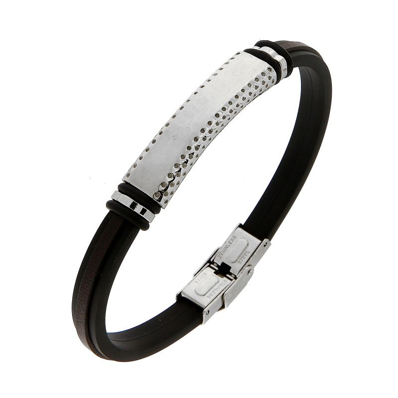 bracelet homme cuire acier bracelet homme cuire acier