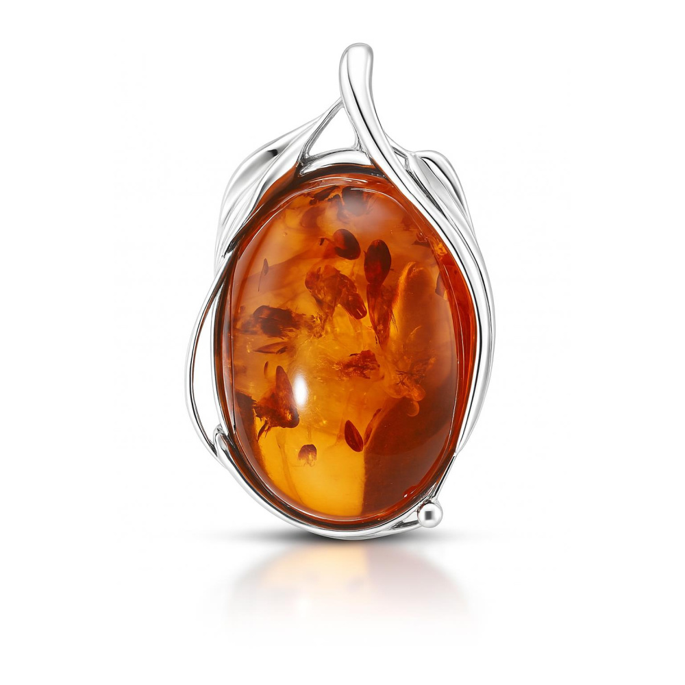 Broche Femme Ambre Argent 925 Bijoux