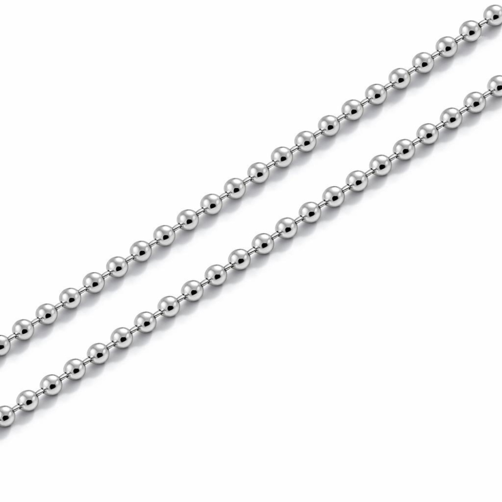 Dolly-Bijoux Fantaisie Chaine Boules 45 cm - 8 mm - 17 Grammes Signé C*C Paris