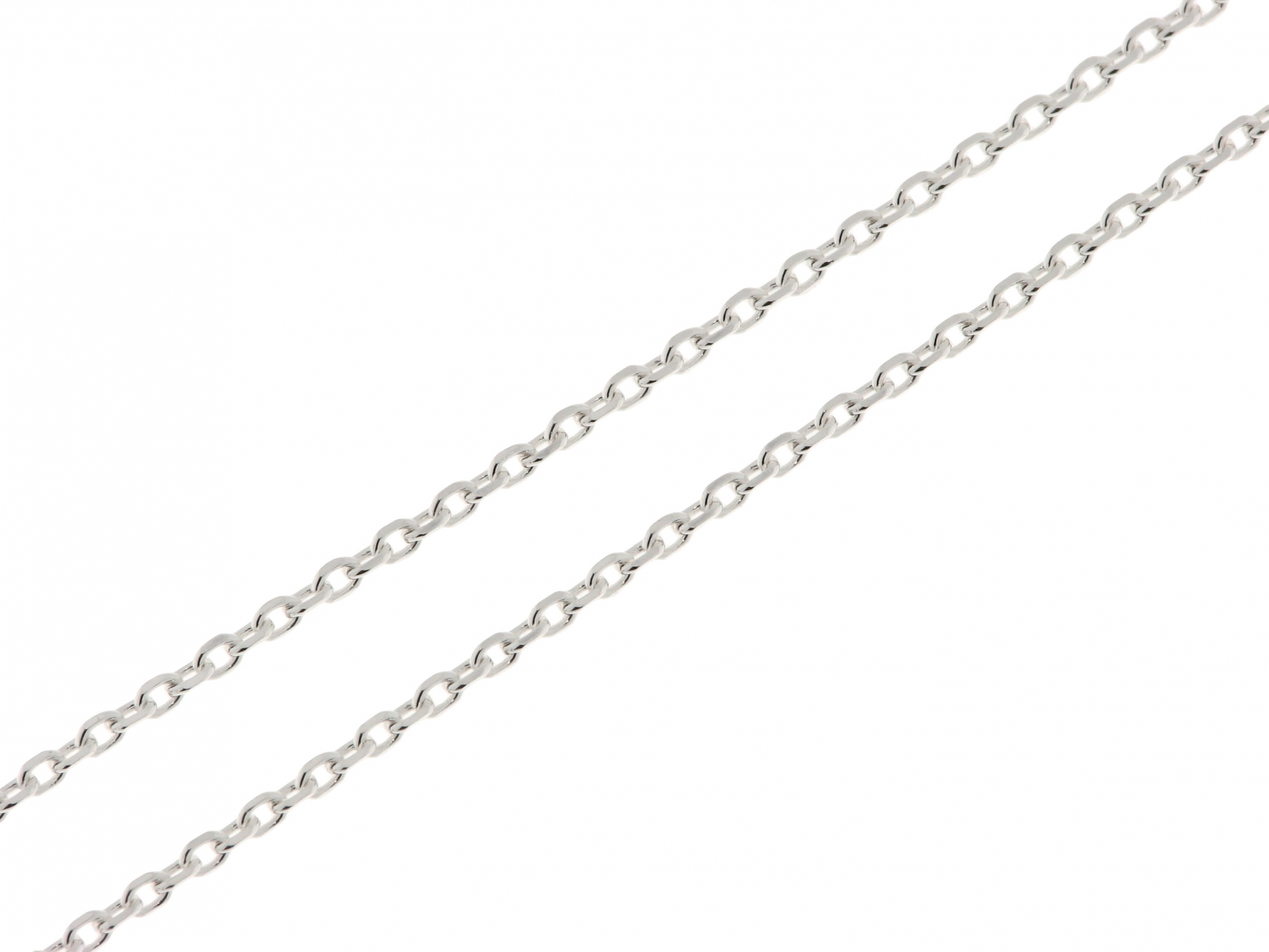 CHAINE ARGENT maille forcat FINE 50 cm 1mm NEUF 