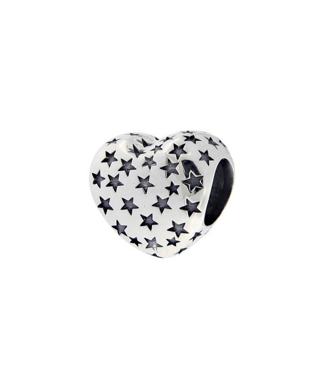 Pendentif Charm Cœur – Argent 925 – Fermoir Mousqueton – Femme/Enfant