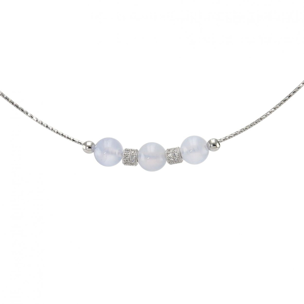 collier argent calcedoine collier argent calcedoine