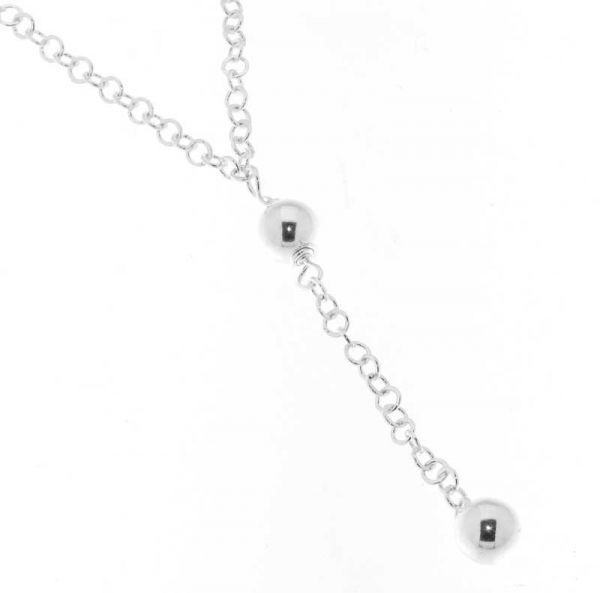 Collier Maille Boules Argenté - Neuf Avec Étiquettes - Bijou Fantaisie
