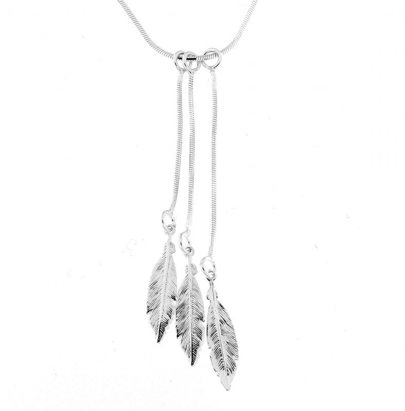 collier argent plumes collier argent plumes
