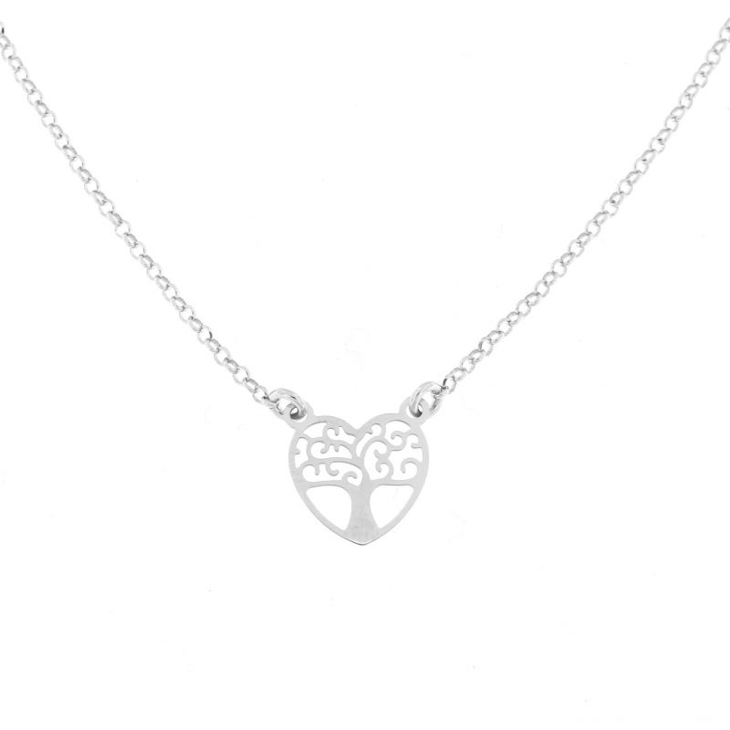 Collier Arbre De Vie Pour Femme En Argent 925 - Pendentif Avec Zircones - Longueur Réglable 40-45 Cm - Idée Cadeau Fête Des Mères